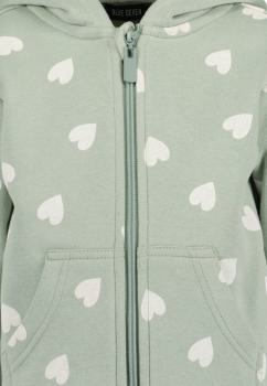 Sweatjacke Herzen mint 128