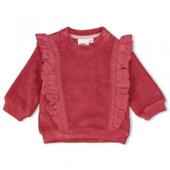 Geripptes Sweater Rueschen Samt - You're So Sweet 80