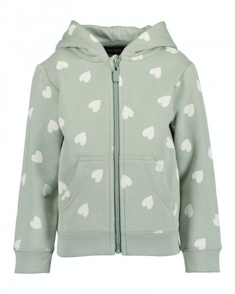 Sweatjacke Herzen mint 128